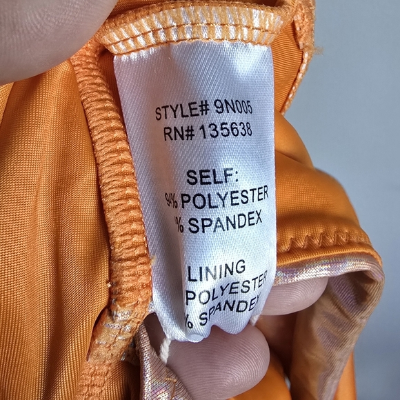 Anthropologie, New Hutch Rose Gold Shimmer Wrap One-Piece Swimsuit Size Small - Picture 9 of 11